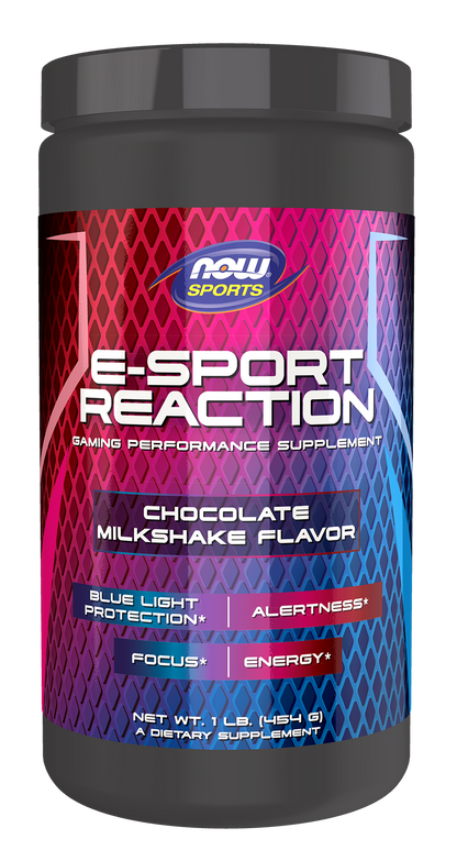 NOW Sports, E-Sport Reaction, Gaming Energy*, Chocolate, 30 Servings