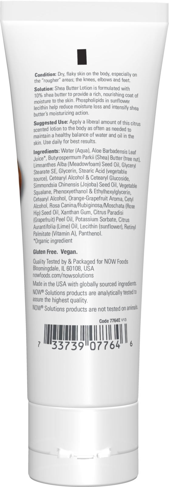 NOW Solutions, Shea Butter Lotion, Moisturizing Dry Rough Skin, 4 fl. oz