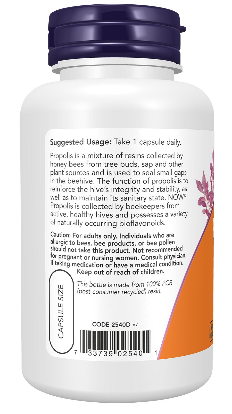 NOW Supplements, Propolis 1,500 mg, 100 Veg Capsules