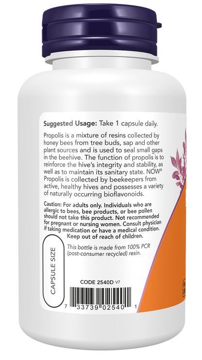 NOW Supplements, Propolis 1,500 mg, 100 Veg Capsules