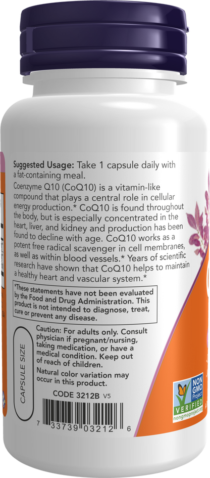 NOW Supplements, CoQ10 100 mg, Pharmaceutical Grade, 90 Veg Caps