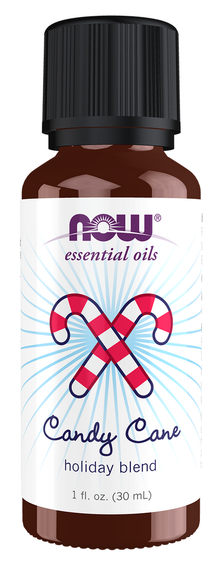 NOW Essential Oils, Candy Cane Oil Blend, Festive Holiday Blend, 1 fl. oz