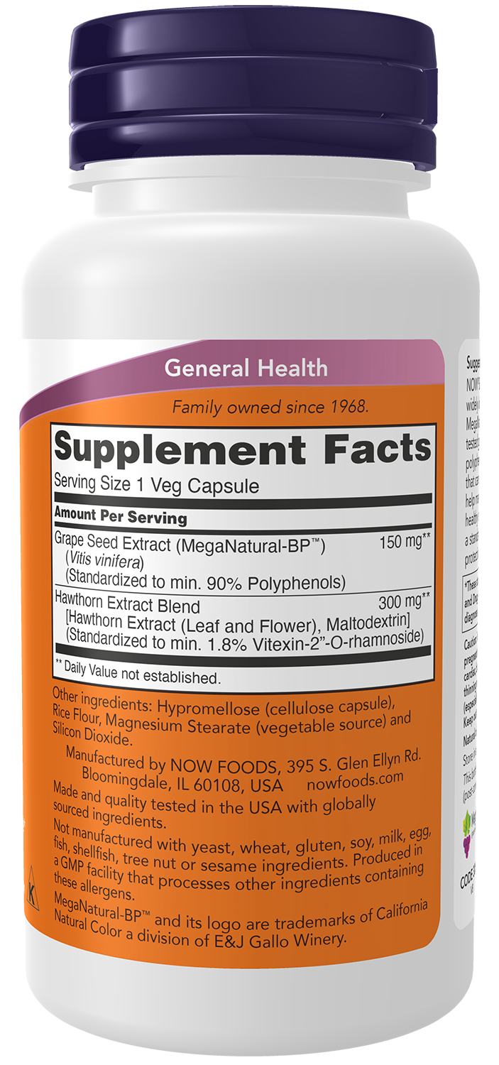 NOW Supplements, Blood Pressure Health with MegaNatural®-BP™,  90 Veg Caps
