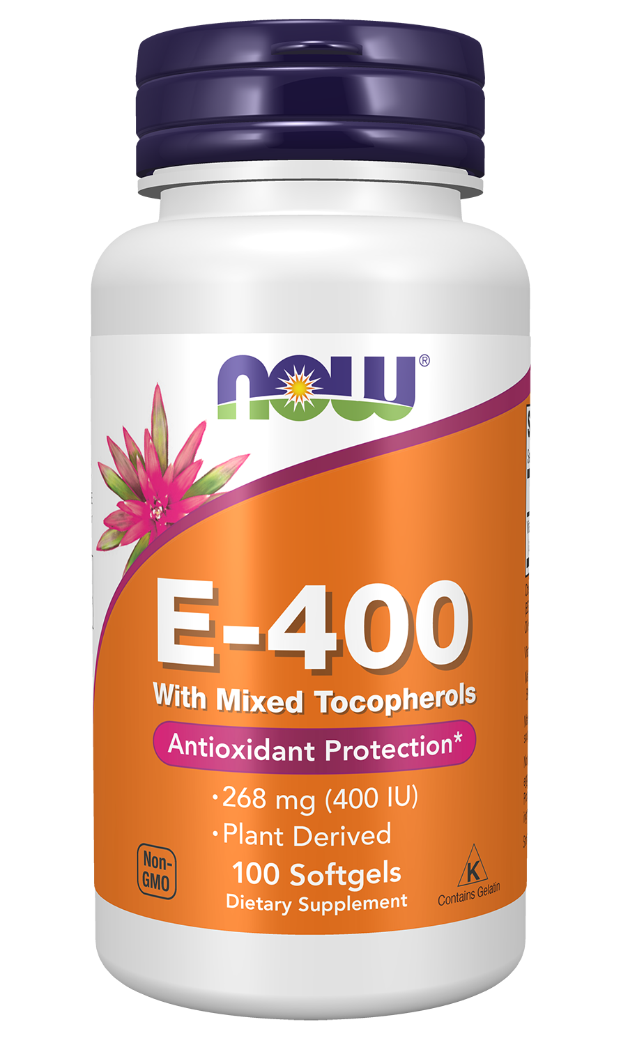 NOW Supplements, Vitamin E-400 IU Mixed Tocopherols, 100 Softgels