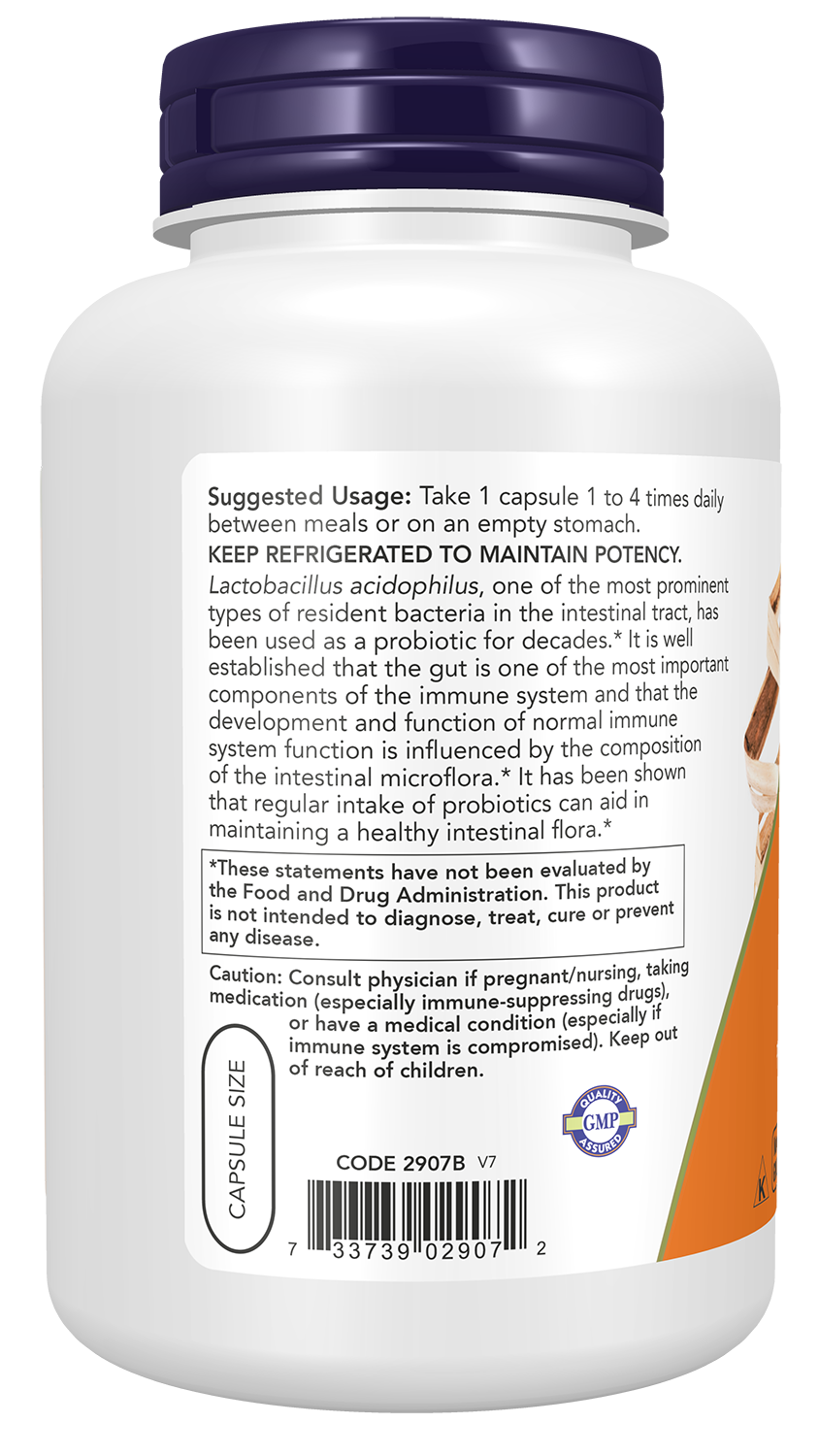 NOW Supplements, Acidophilus, 2 Billion, Probiotic, 250 Veg Caps