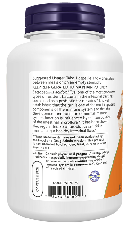 NOW Supplements, Acidophilus, 2 Billion, Probiotic, 250 Veg Caps