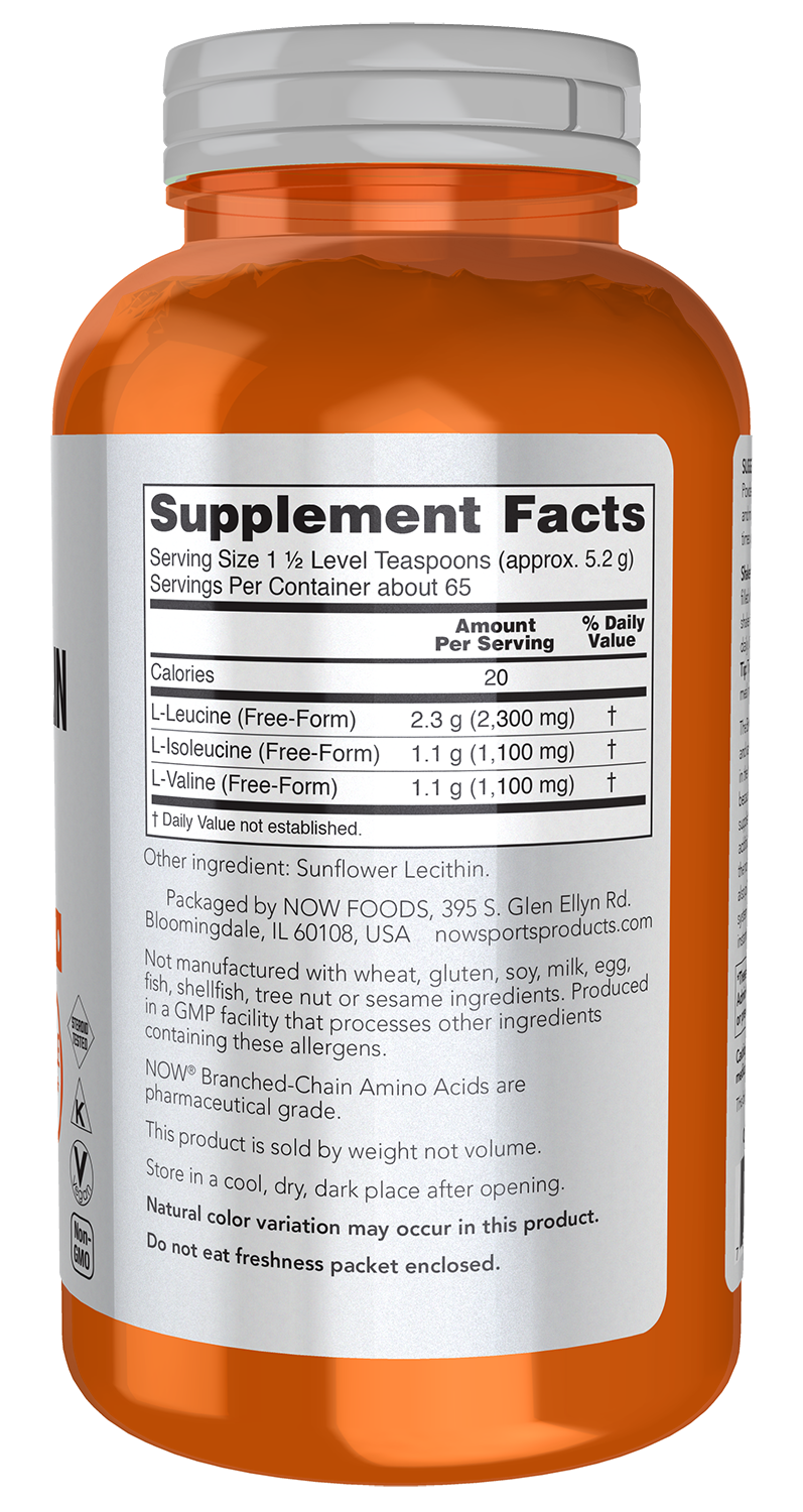 NOW Sports, Branched Chain Amino Acid Powder, Recovery*, 12 oz