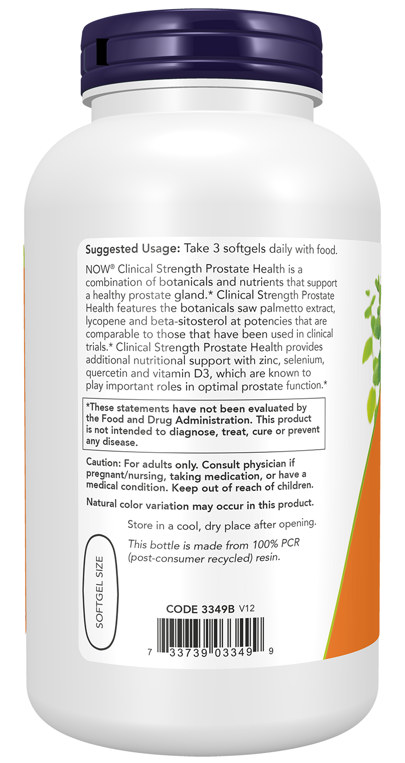 NOW, Prostate Health, Clinical Strength Saw Palmetto, 180 Softgels