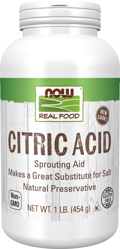 NOW Foods, Citric Acid, Sprouting Aid, Great Substitute for Salt, 1 lb