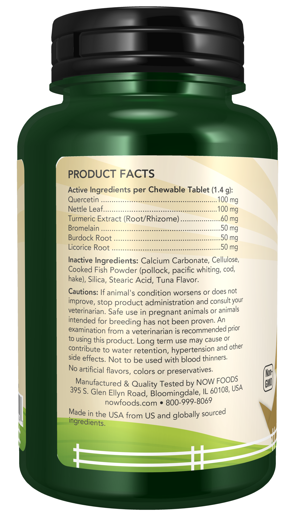 NOW Pet Health, Pet Allergy Supplement, Cats & Dogs, 75 Chewable Tablets