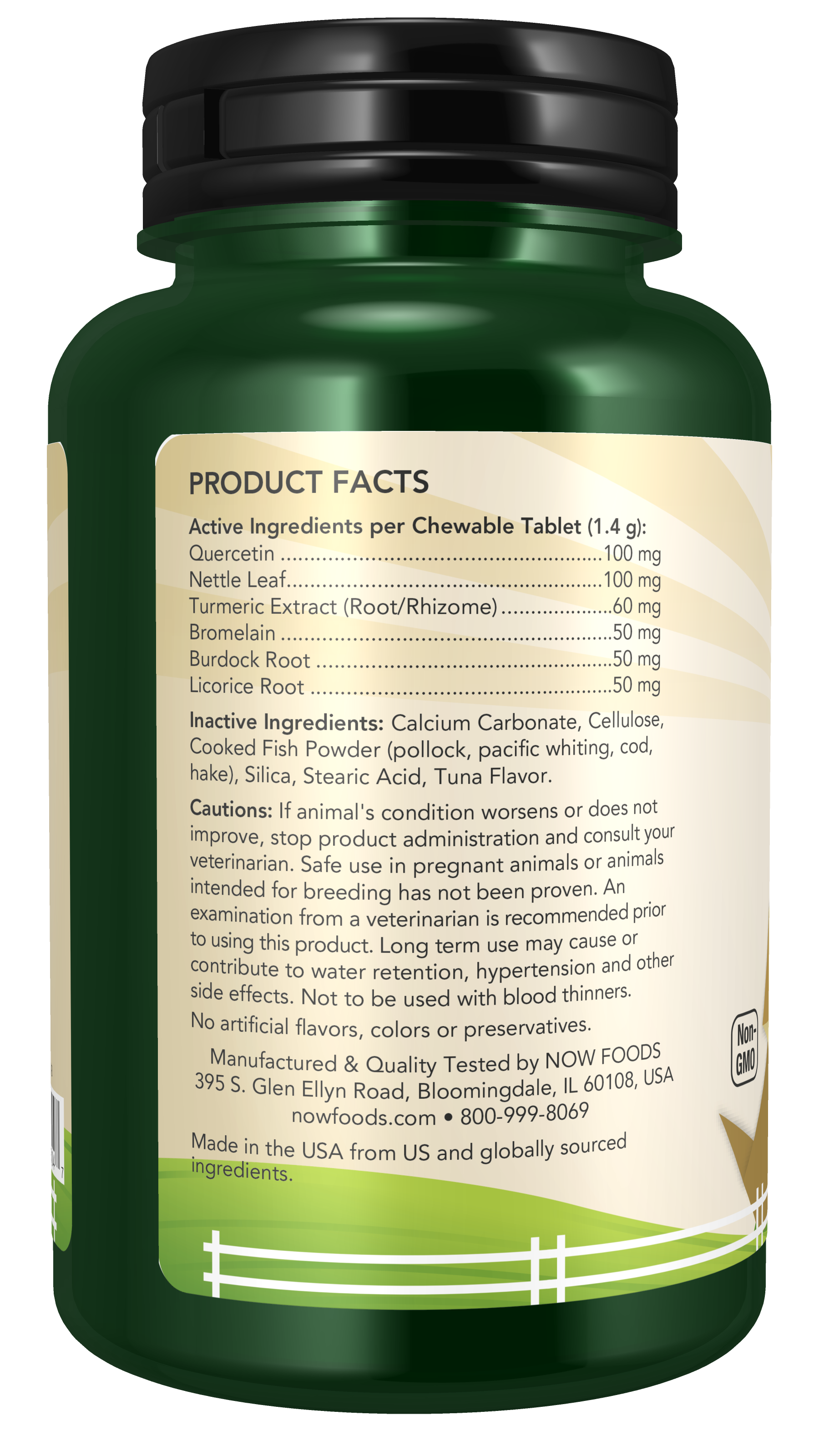 NOW Pet Health, Pet Allergy Supplement, Cats & Dogs, 75 Chewable Tablets