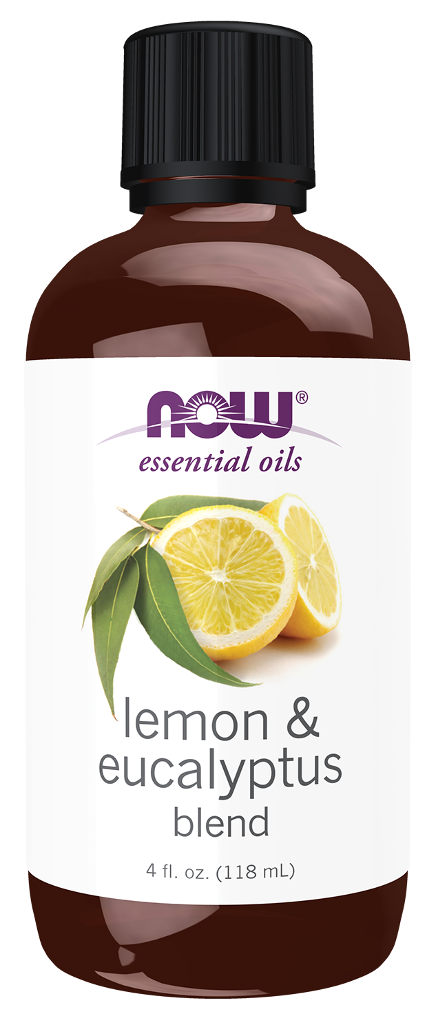 NOW Essential Oils, Invigorating Lemon & Eucalyptus Oil Blend, 4 fl. oz