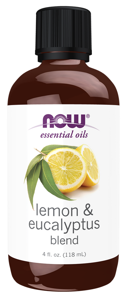 NOW Essential Oils, Invigorating Lemon & Eucalyptus Oil Blend, 4 fl. oz