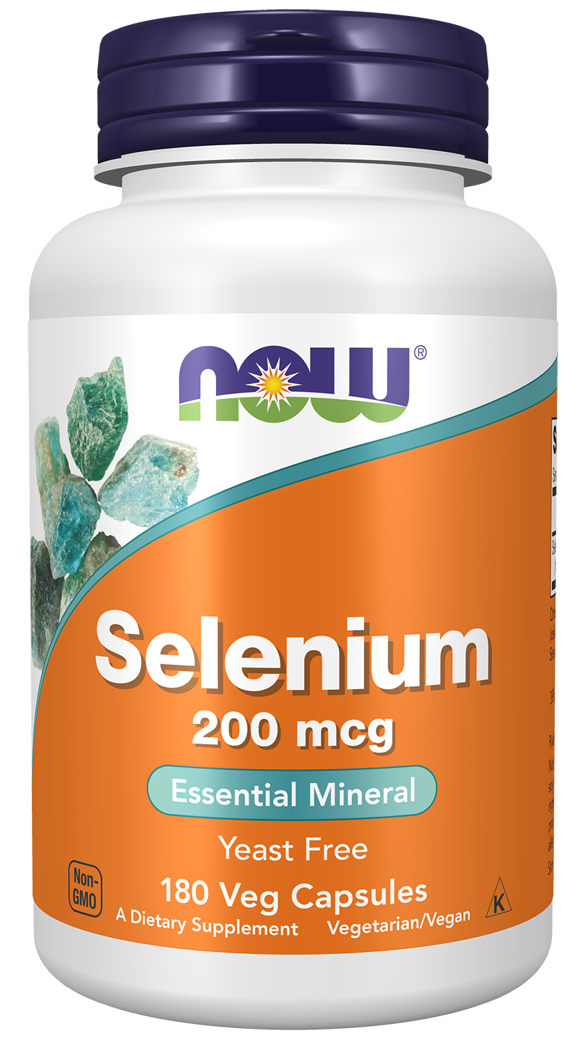NOW Supplements, Selenium 200 mcg, Essential Mineral, 180 Veg Caps