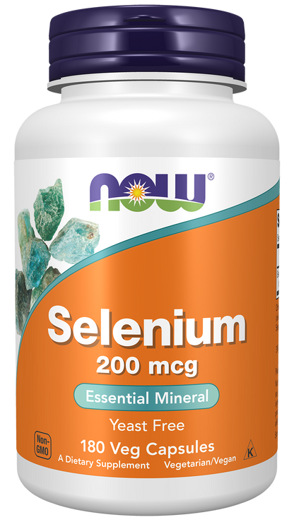 NOW Supplements, Selenium 200 mcg, Essential Mineral, 180 Veg Caps