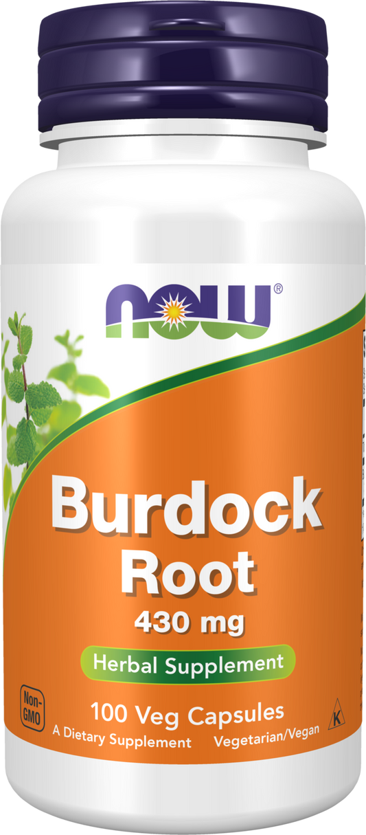 NOW Supplements, Burdock Root 430 mg, Herbal Supplement, 100 Veg Caps
