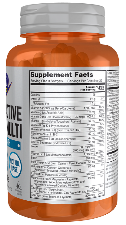 NOW Sports, Men's Active Sports Multi, Daily Multivitamin, 90 Softgels