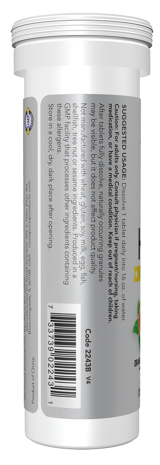 NOW Sports, Effervescent Effer-Hydrate, Electrolytes, ORG-STR, 10 Tabs