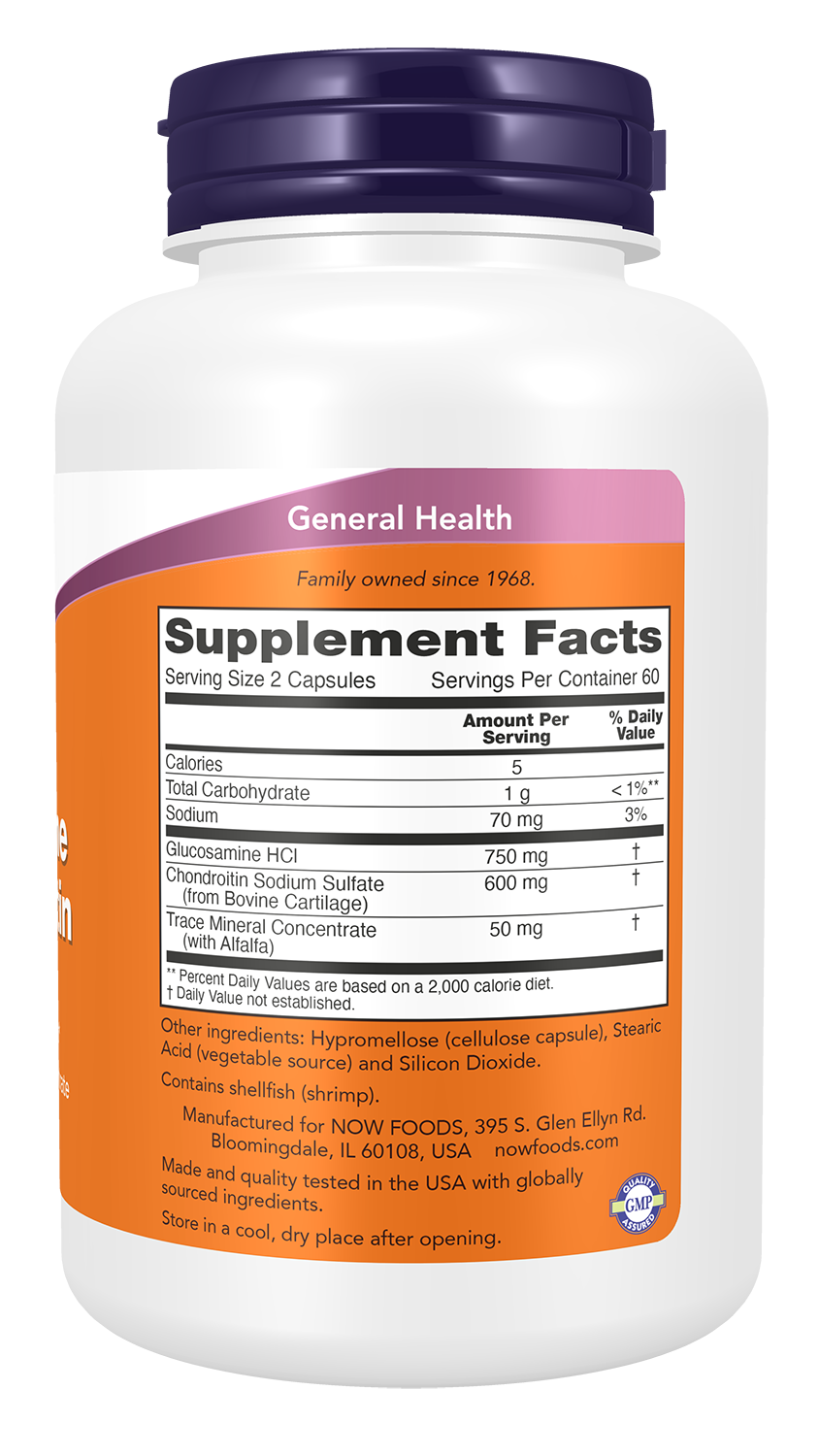 NOW Supplements, Glucosamine & Chondroitin with Alfalfa, 120 Caps