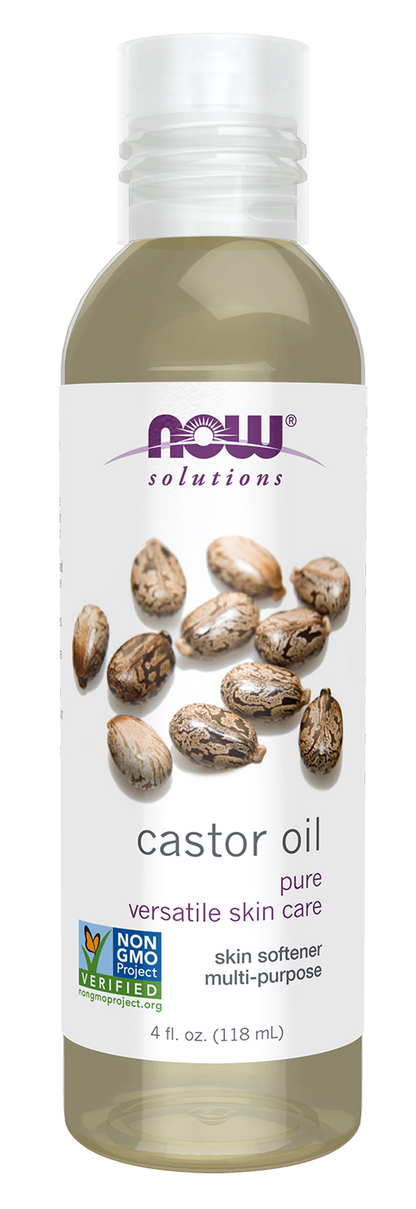 NOW Solutions, Castor Oil, Versatile Skin Care, Multi-Purpose, 4 fl. oz