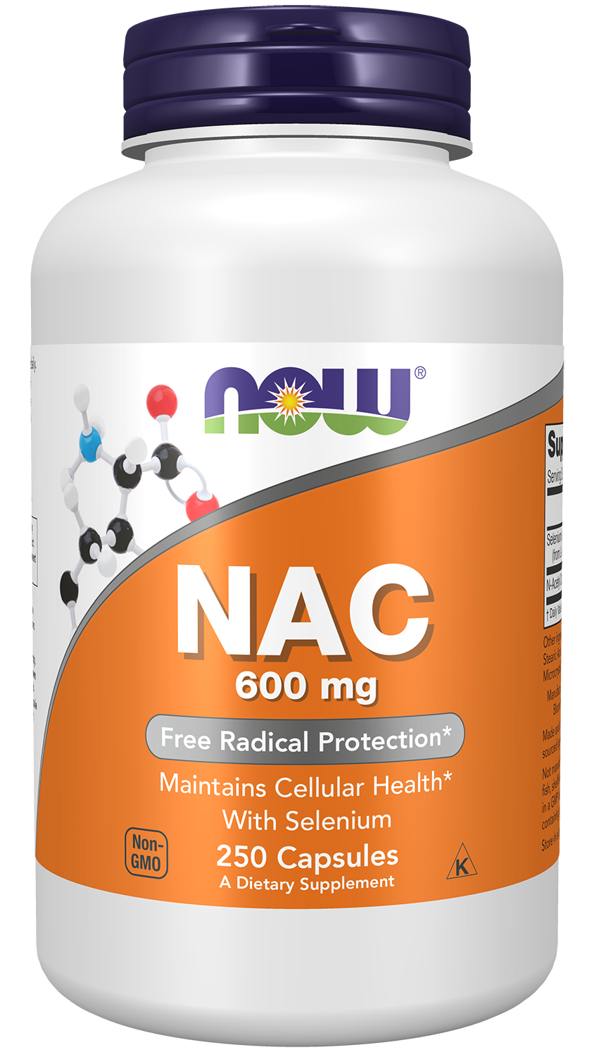 NOW Supplements, NAC (N-Acetyl Cysteine) 600 mg with Selenium, 250 Capsules