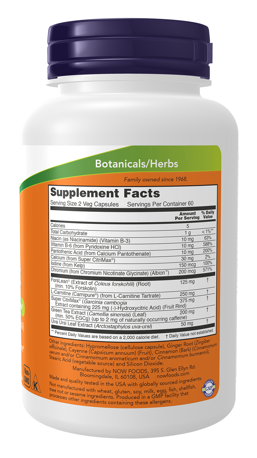 NOW Supplements, Diet Support with ForsLean®, 120 Veg Caps