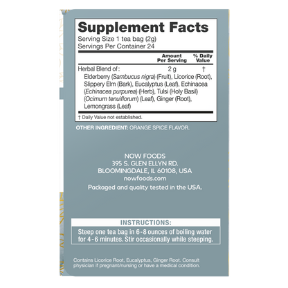 NOW Foods, Give a Tea® TLC™, Seasonal Wellness*, Caffeine-Free,  24 bags