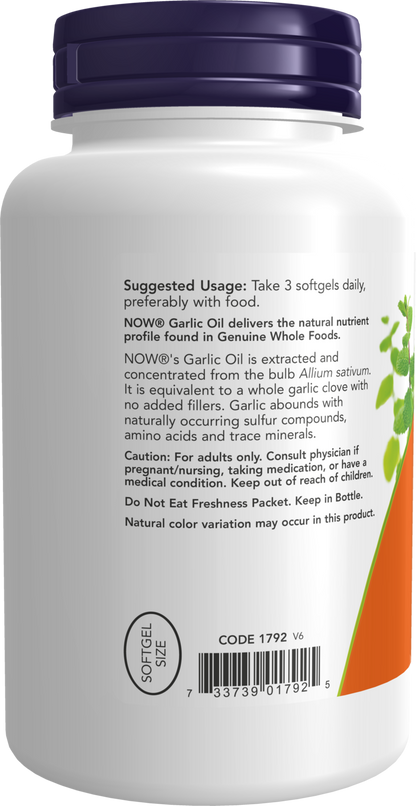 NOW Supplements, Garlic Oil Concentrate, 250 Softgels