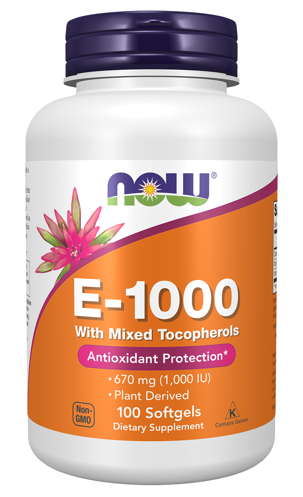 NOW Supplements, Vitamin E-1,000 IU Mixed Tocopherols, 100 Softgels
