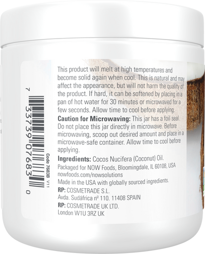 NOW Solutions, Coconut Oil, Conditioning Moisturizer, 7 fl. oz