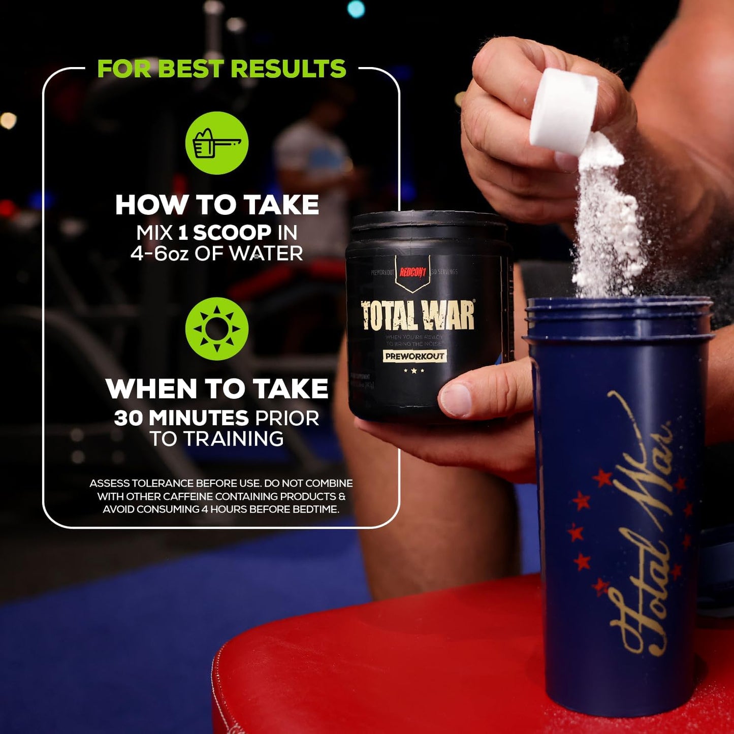 Redcon1 Total War Pre Workout - 30 Servings - Strawberry Mango