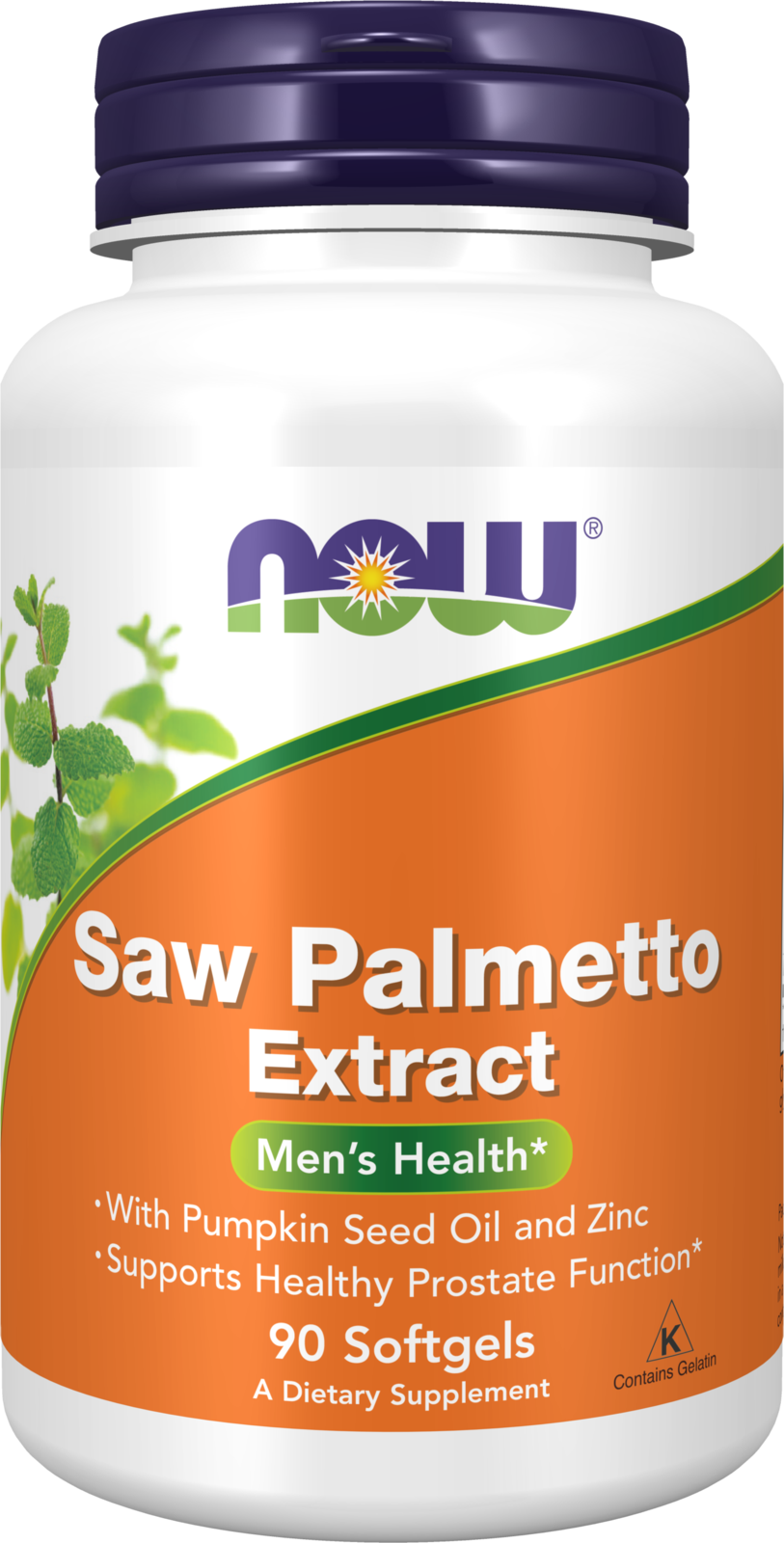 NOW Supplements, Saw Palmetto Extract, Pumpkin Seed Oil, Zinc, 90 Softgels
