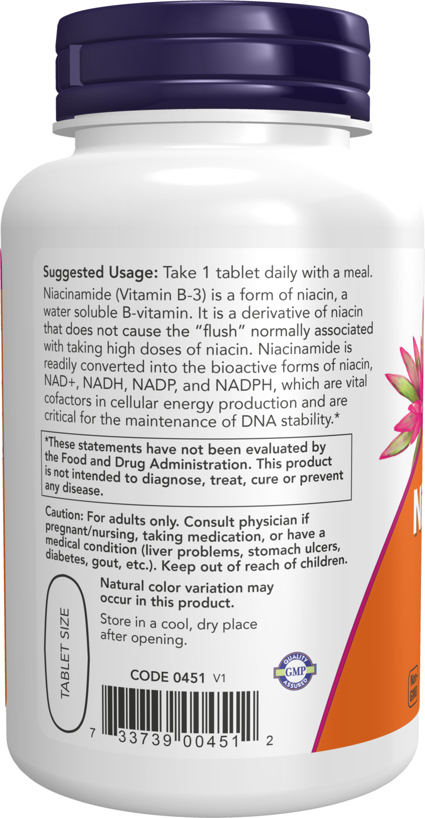 NOW Supplements, Niacinamide (Vitamin B-3) 1000 mg, 90 Tabs