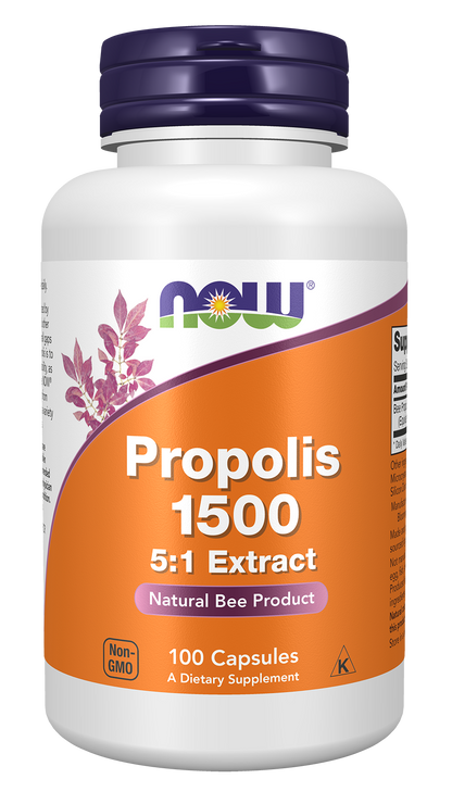 NOW Supplements, Propolis 1,500 mg, 100 Veg Capsules