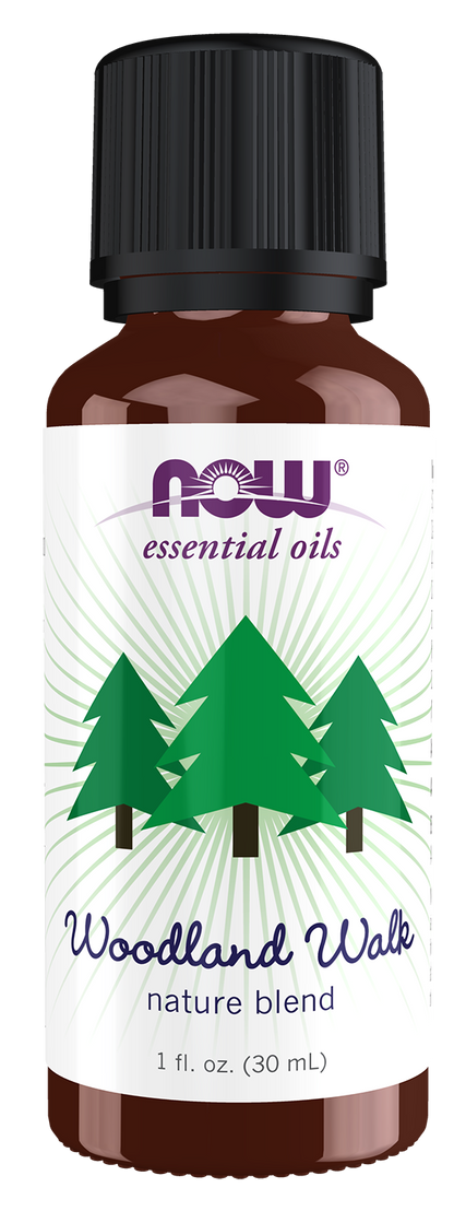 NOW Essential Oils, Woodland Walk Oil Blend, Steam Distilled, 1 fl. oz