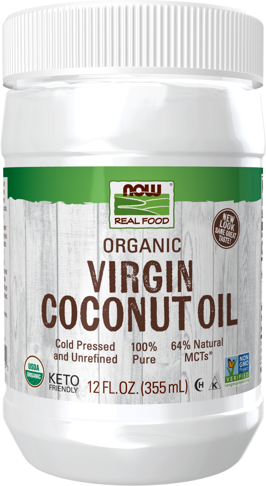 NOW Foods, Certified Organic Virgin Coconut Oil, Unrefined, 12 fl. oz