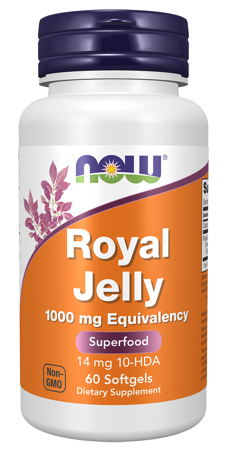 NOW Supplements, Royal Jelly with 10-HDA, 60 Softgels