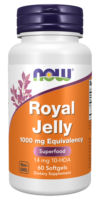 NOW Supplements, Royal Jelly with 10-HDA, 60 Softgels