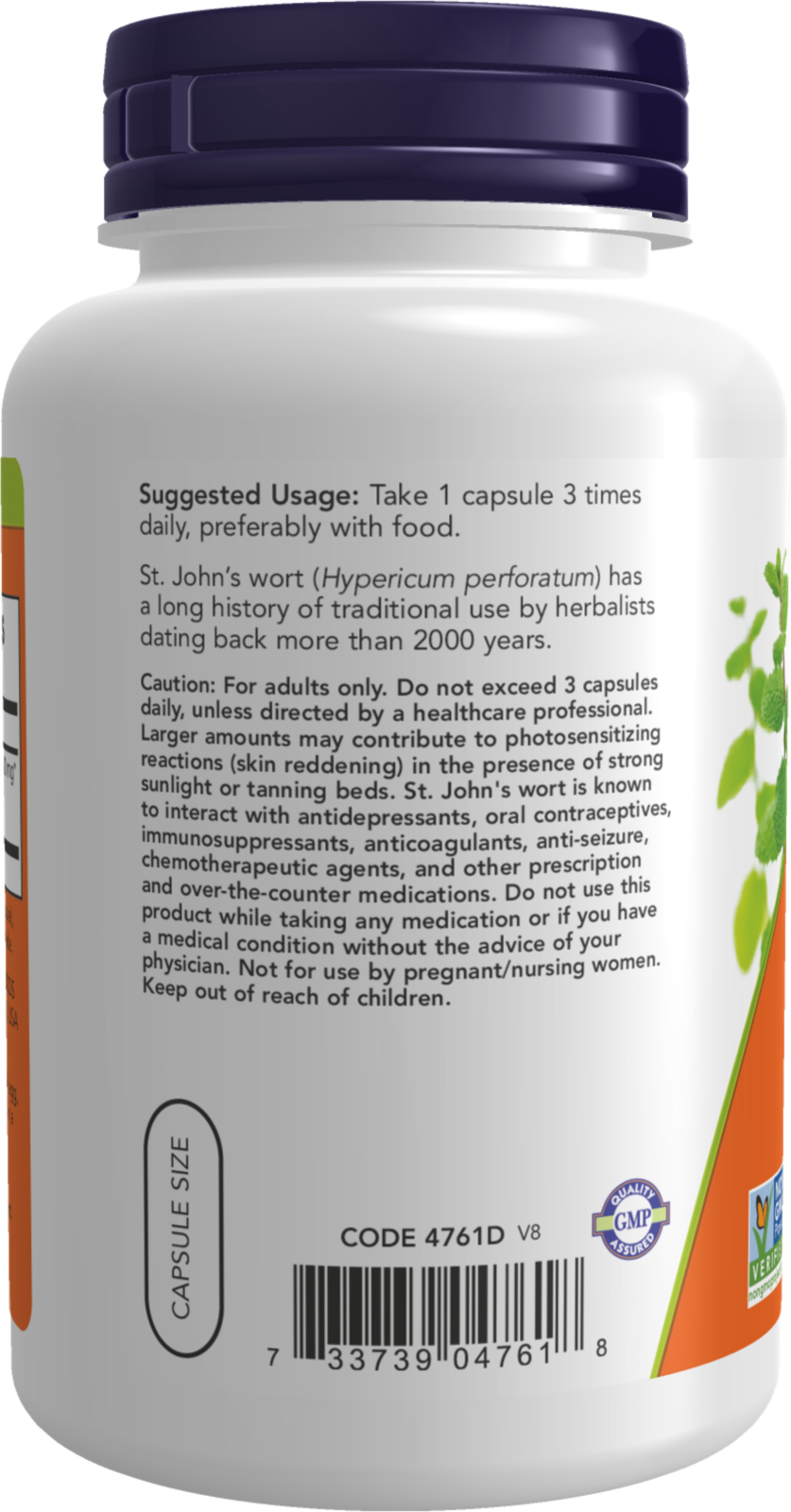 NOW Supplements, St. John's Wort 300 mg, Standardized Extract, 250 Veg Caps