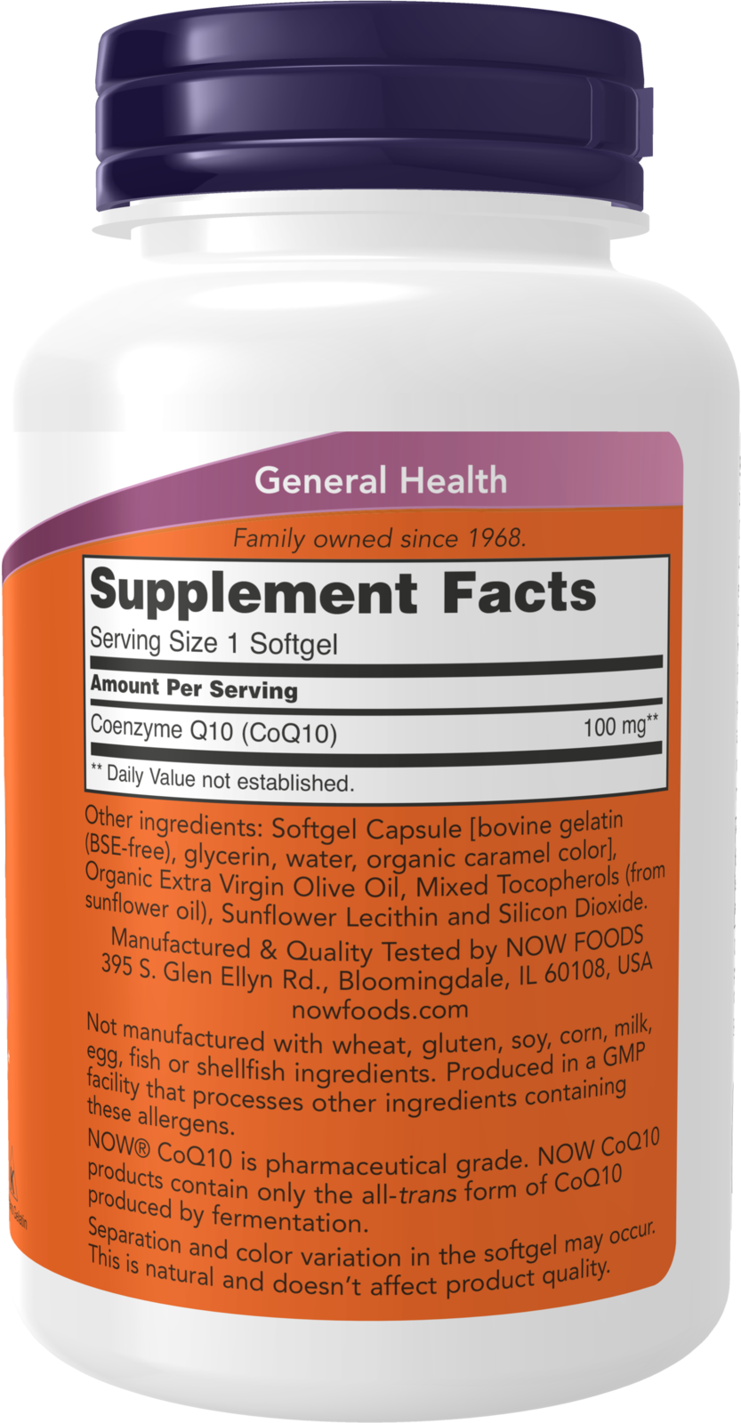 NOW Supplements, CoQ10 100 mg, Pharmaceutical Grade, 150 Softgels