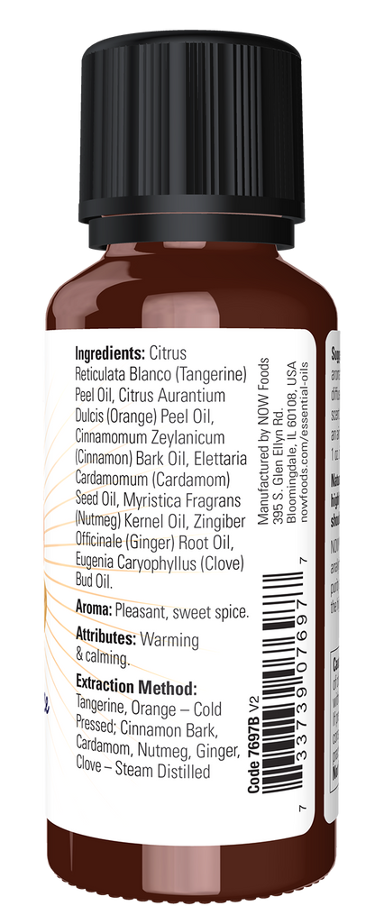 NOW Essential Oils, Pumpkin Spice Oil Blend, Sweet Spice Scent, 1 fl. oz