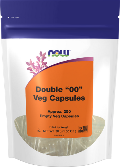 NOW Supplements, Empty Vegetarian Caps, Double "00", 250 Veg Caps