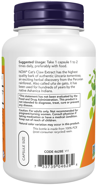 NOW Supplements, Cat's Claw Extract, 120 Veg Caps