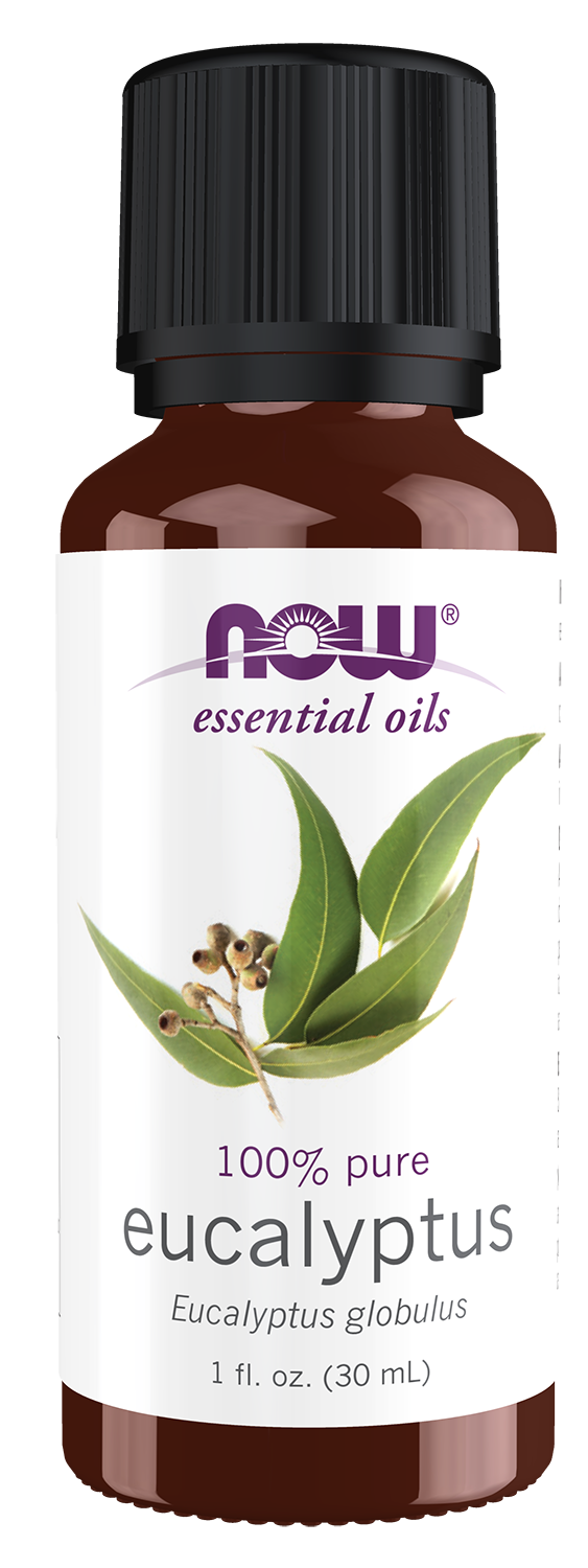 NOW Essential Oils, Eucalyptus Oil, Undiluted, Steam Distilled, 1 fl. oz