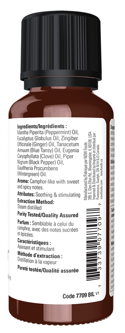 NOW Essential Oils, Muscle Zen™ Oil Blend, Muscular Massage Blend, 1 fl. oz