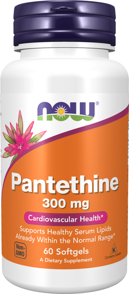 NOW Supplements, Pantethine 300 mg, Cardiovascular Health*, 60 Softgels