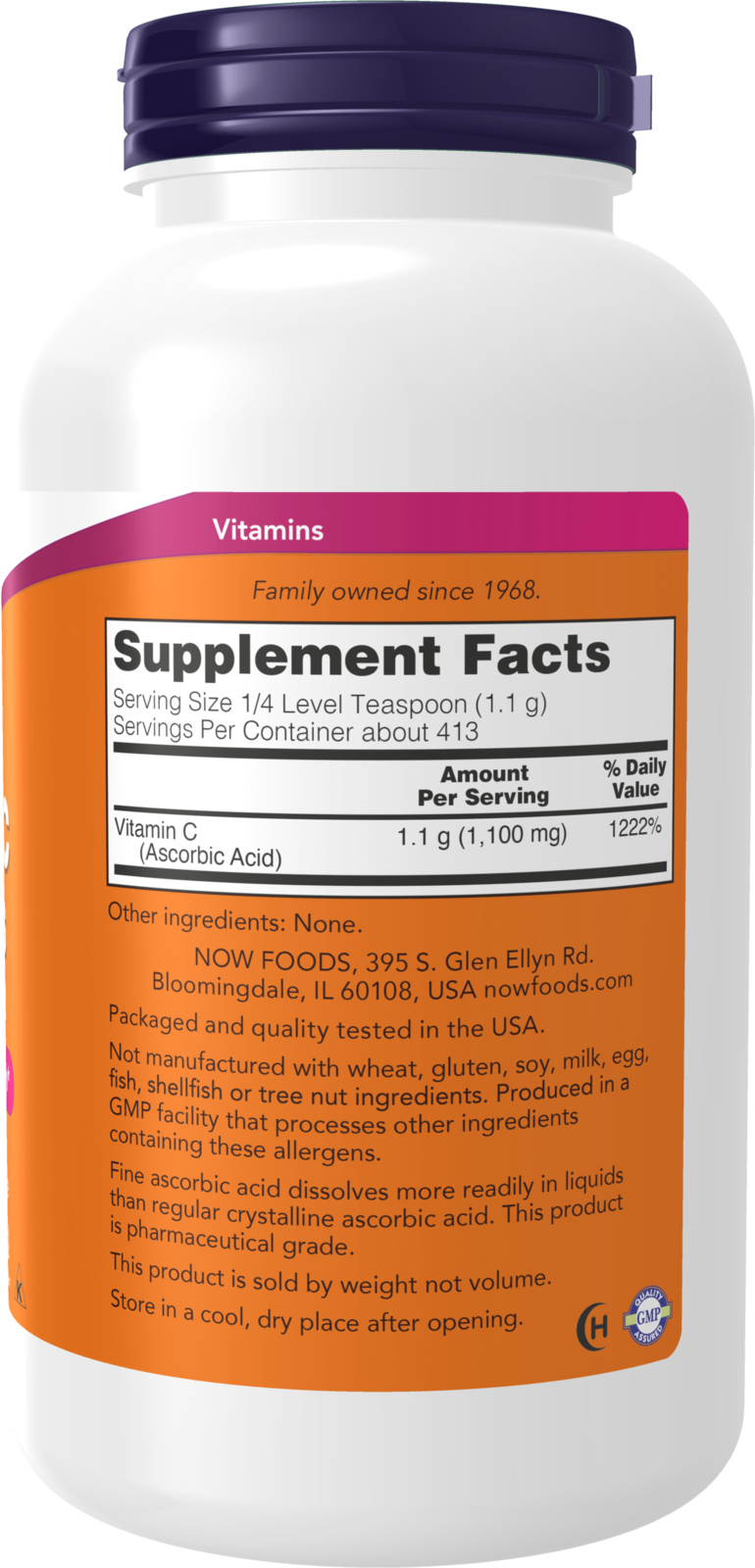 NOW Supplements, Vitamin C Crystals (Ascorbic Acid), 1 lb