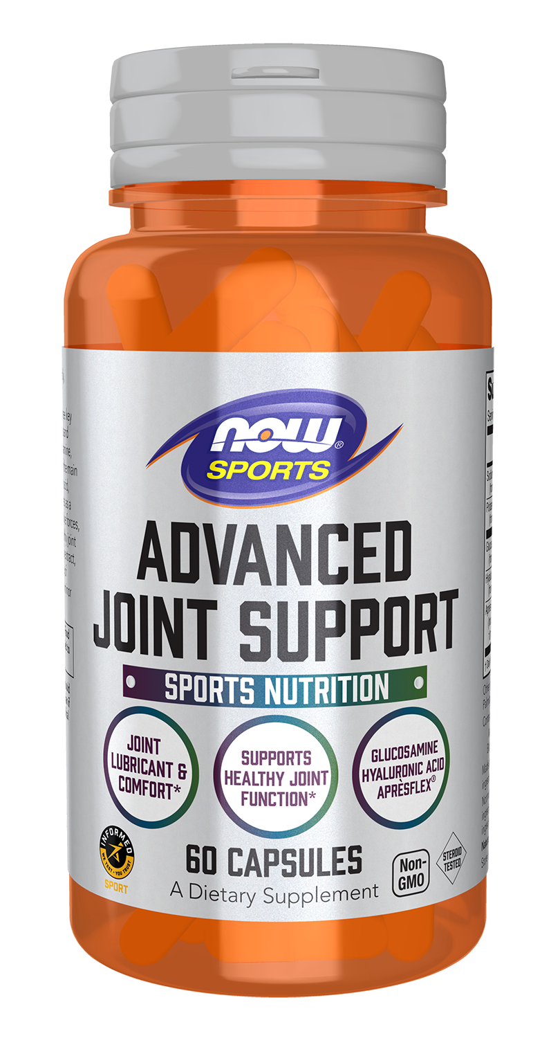 NOW Sports, Advanced Joint Support, Glucosamine, Hyaluronic Acid, 60 Caps