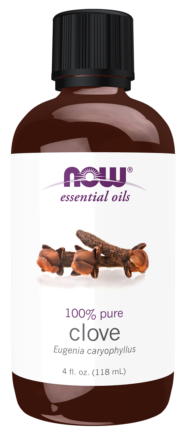 NOW Essential Oils, Clove Oil, Undiluted, Steam Distilled, 4 fl. oz