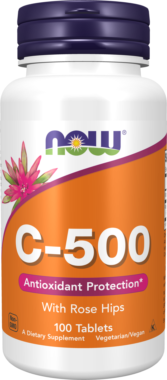 NOW Supplements, Vitamin C-500 with Rose Hips, 100 Tabs
